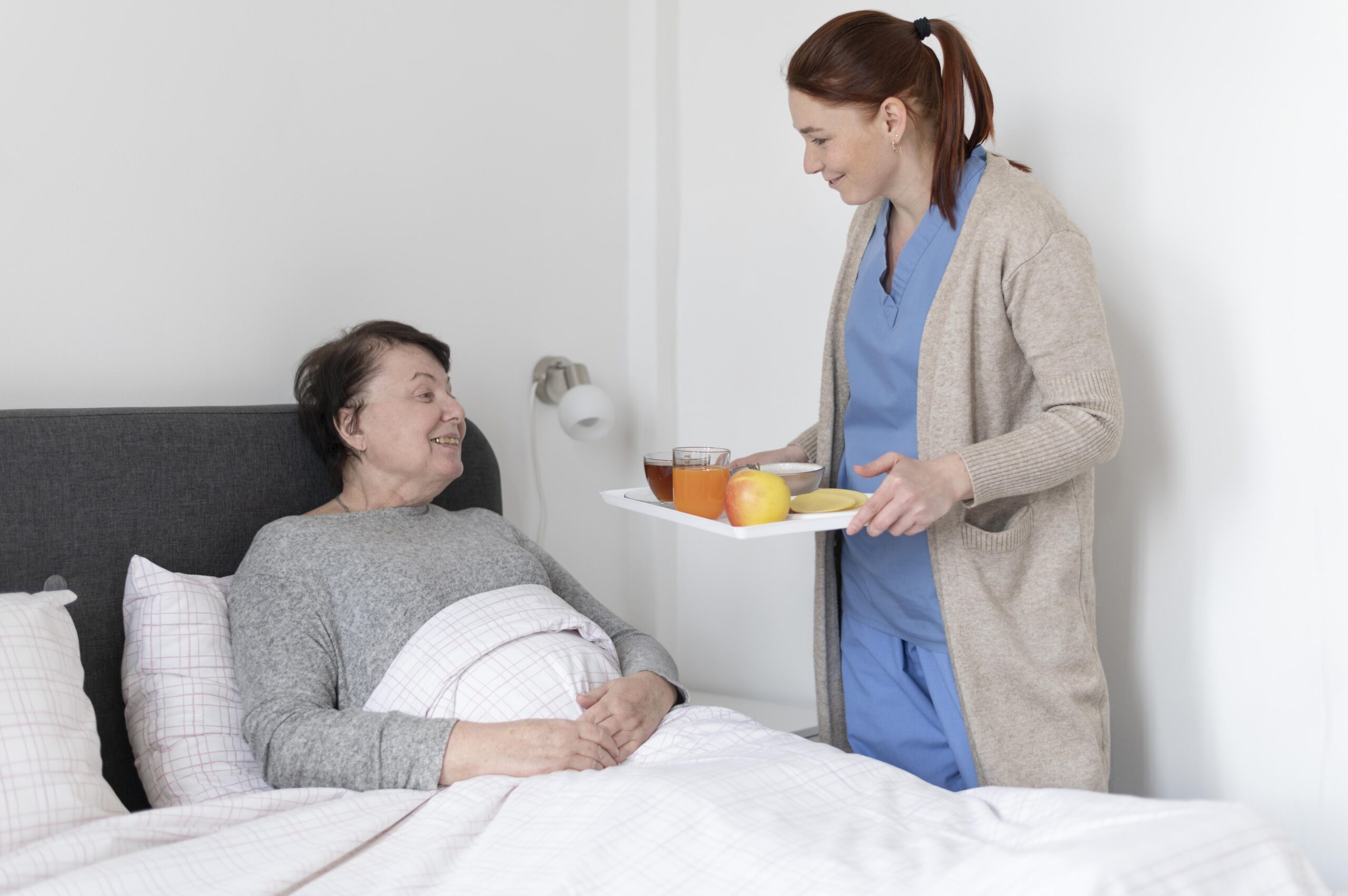 feeding old women